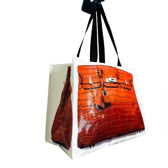 HERMES BIRKIN PRINT VINYL TOTE BAG - Picture 3 of 8